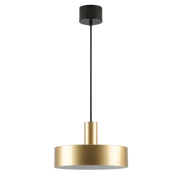 LAMPADA DA SOFFITTO E27 NERA E DORATA GEMMA