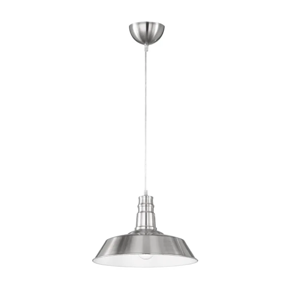 LAMPADA DA SOFFITTO TELMO IN NICHEL INDUSTRIALE