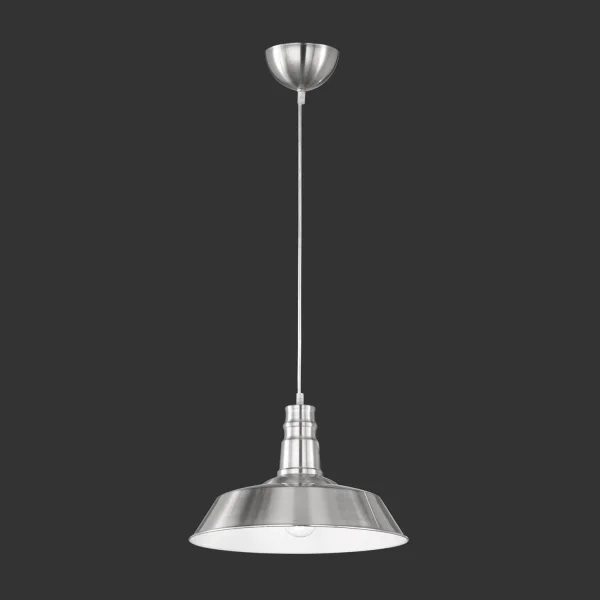 LAMPADA DA SOFFITTO TELMO IN NICHEL INDUSTRIALE