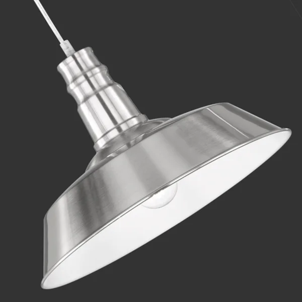 LAMPADA DA SOFFITTO TELMO IN NICHEL INDUSTRIALE