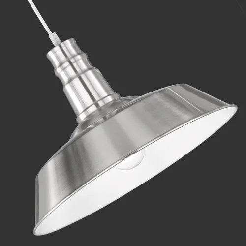 LAMPADA DA SOFFITTO TELMO IN NICHEL INDUSTRIALE