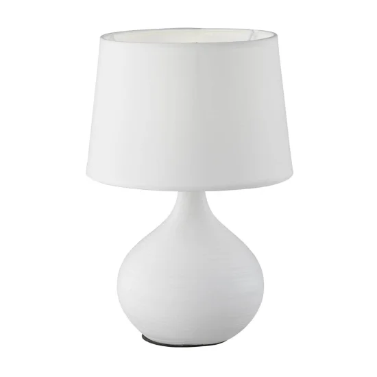 LAMPADA DA TAVOLO GUIDO IN CERAMICA BIANCA