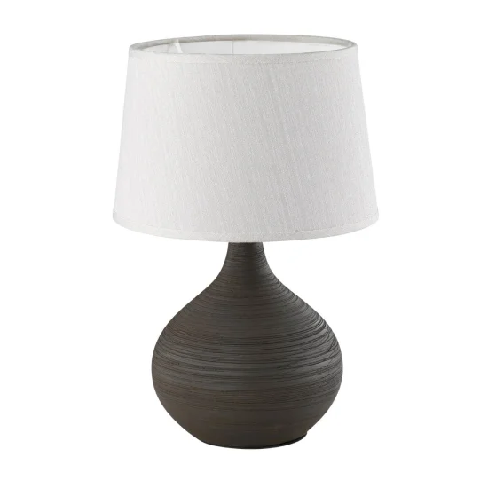 LAMPADA DA TAVOLO GUIDO IN CERAMICA MARRONE