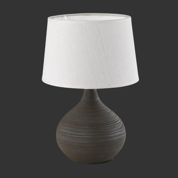 LAMPADA DA TAVOLO GUIDO IN CERAMICA MARRONE