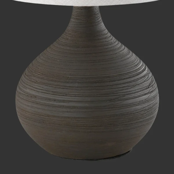 LAMPADA DA TAVOLO GUIDO IN CERAMICA MARRONE