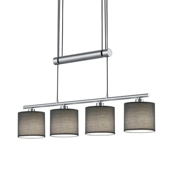 LAMPADA A SOFFITTO 4 LUCI OLIVIA GRIGIO