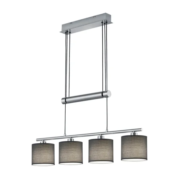LAMPADA A SOFFITTO 4 LUCI OLIVIA GRIGIO