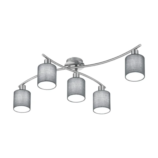 LAMPADA A SOFFITTO 5 LUCI GRIGIE
