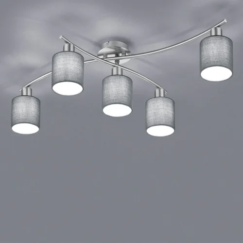 LAMPADA A SOFFITTO 5 LUCI GRIGIE