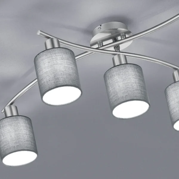 LAMPADA A SOFFITTO 5 LUCI GRIGIE