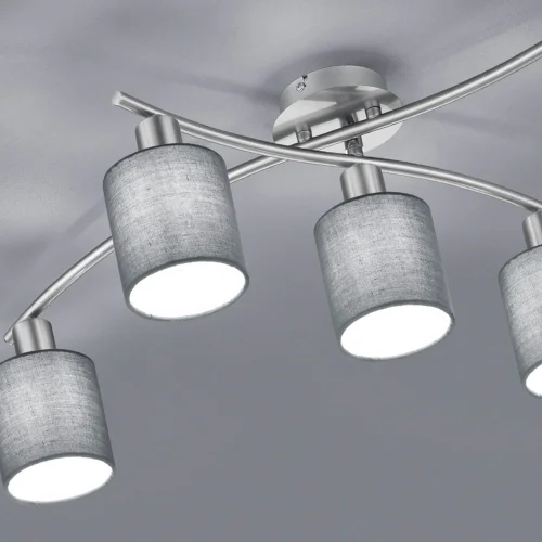 LAMPADA A SOFFITTO 5 LUCI GRIGIE