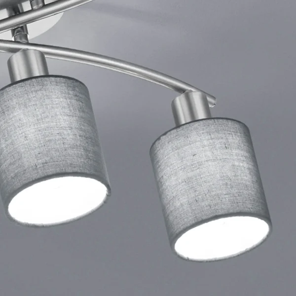 LAMPADA A SOFFITTO 5 LUCI GRIGIE