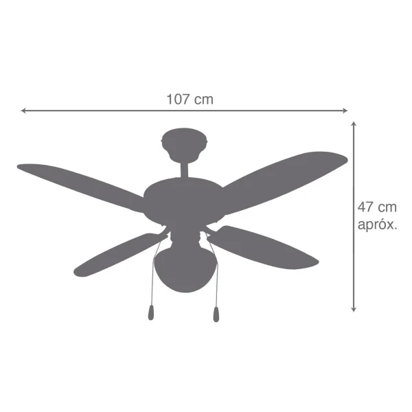 VENTILATORE SOFFITTO PELLE AIKEN