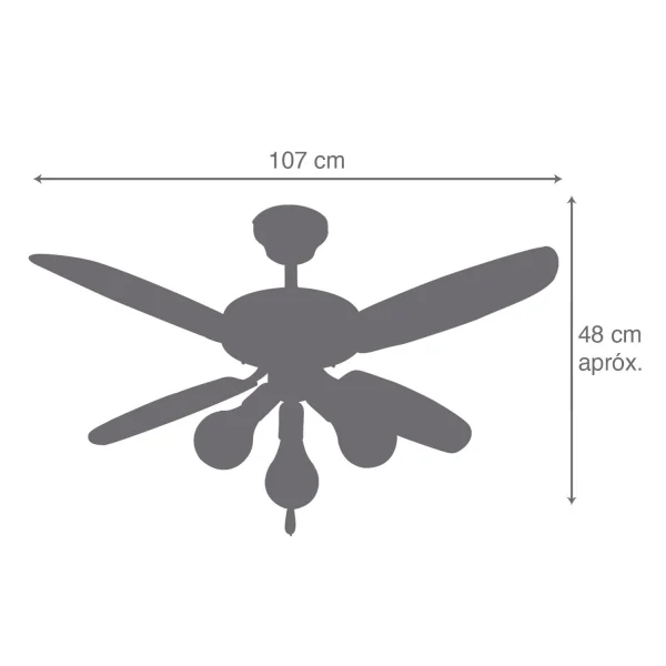 VENTILATORE A SOFFITTO MAGNOLIA BIANCO