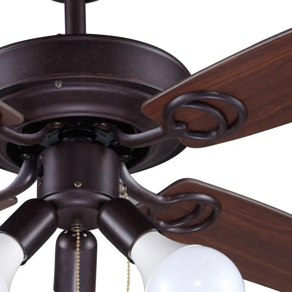 VENTILATORE A SOFFITTO MARRONE GEARY