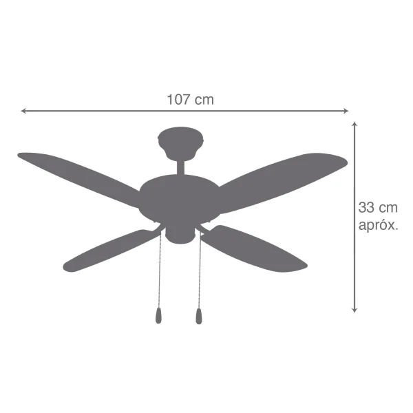 VENTILATORE A SOFFITTO SENZA LUCE LANGFORD