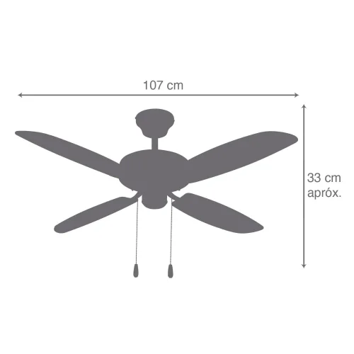 VENTILATORE A SOFFITTO SENZA LUCE LANGFORD