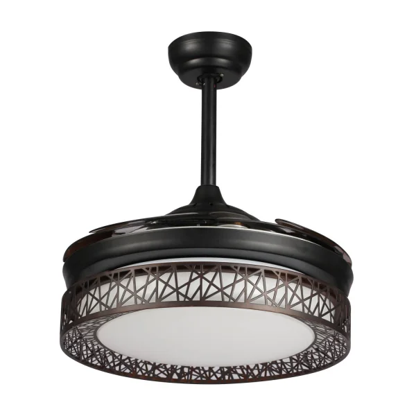 VENTILATORE A SOFFITTO MARRONE LED FORREST