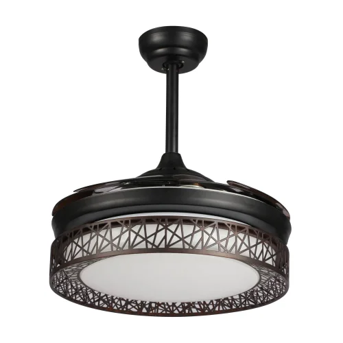 VENTILATORE A SOFFITTO MARRONE LED FORREST