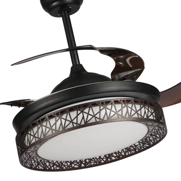 VENTILATORE A SOFFITTO MARRONE LED FORREST