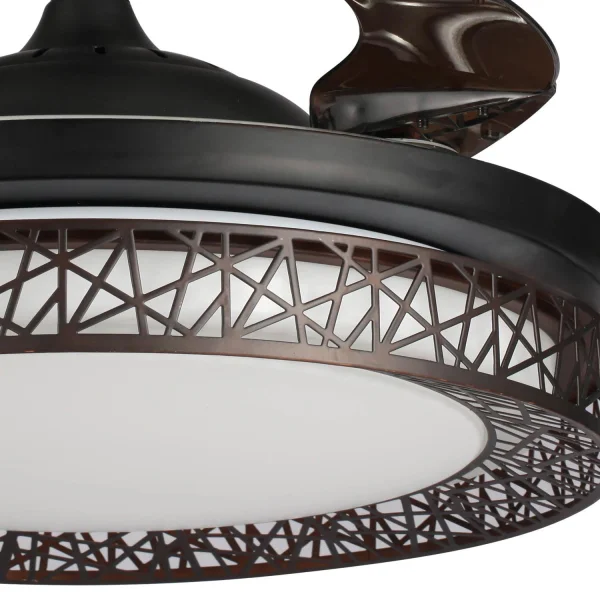 VENTILATORE A SOFFITTO MARRONE LED FORREST