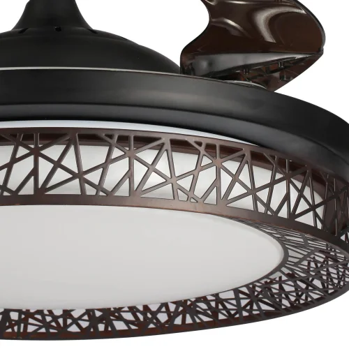 VENTILATORE A SOFFITTO MARRONE LED FORREST