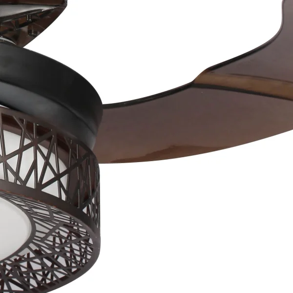 VENTILATORE A SOFFITTO MARRONE LED FORREST