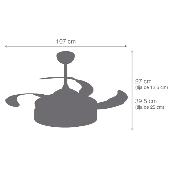 VENTILATORE A SOFFITTO MARRONE LED FORREST