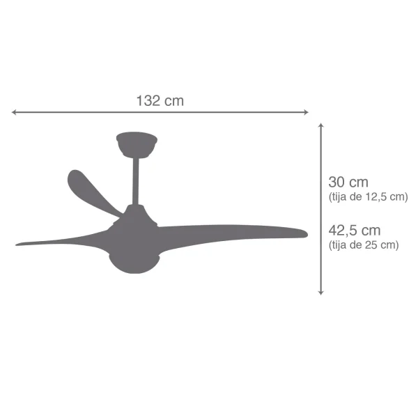 VENTILATORE A SOFFITTO A LED MARRONE PARRISH