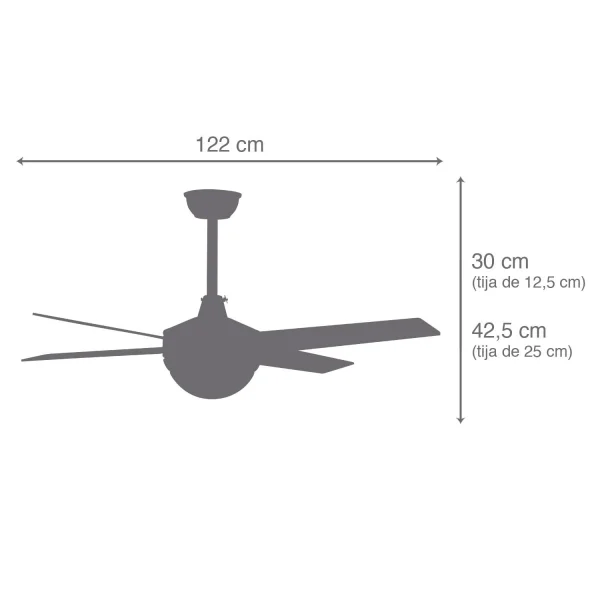 VENTILATORE A SOFFITTO A LED DI LINCE BIANCA