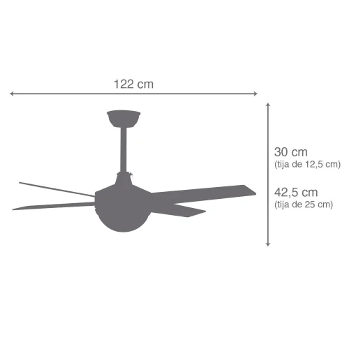 VENTILATORE A SOFFITTO A LED DI LINCE BIANCA