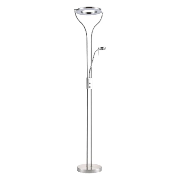 CAROSELLO A LED 20W LAMPADA DA TERRA CROMATA CAROSELLO A LED 20W LAMPADA DA TERRA CROMATA