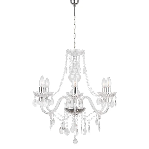 LAMPADA A SOFFITTO 6 LUCI DA LEONETTA TRASPARENTI