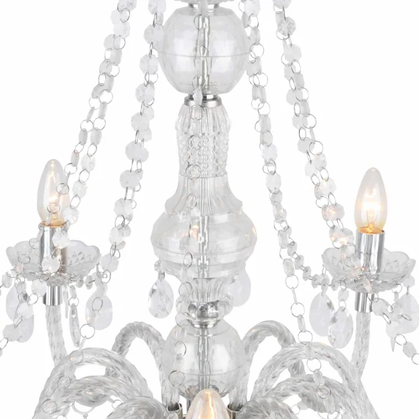 LAMPADA A SOFFITTO 10 LUCI DA LEONETTA TRASPARENTI