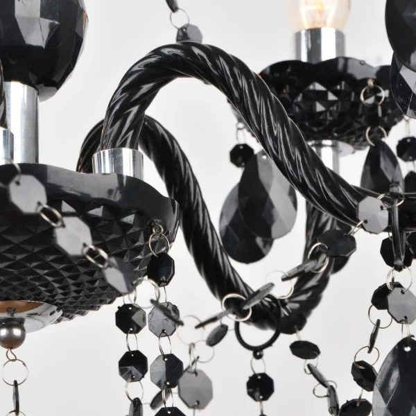 LAMPADA A SOFFITTO 6 LUCI GIULIA NERE