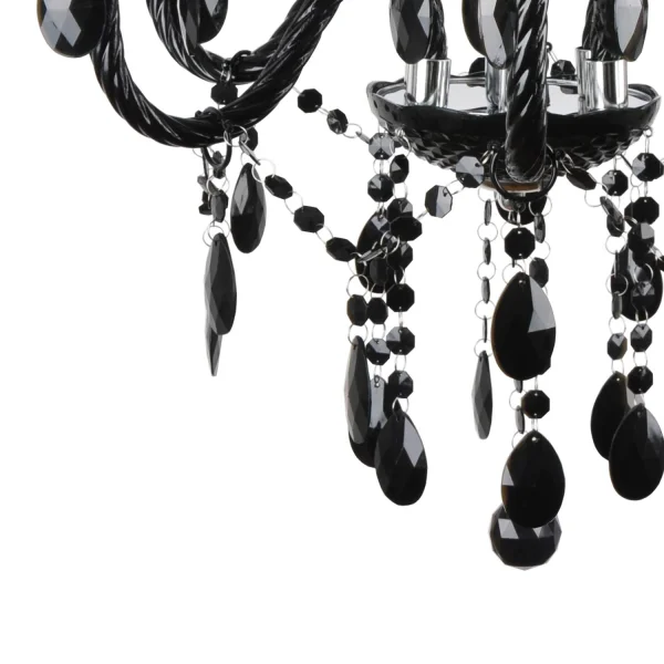 LAMPADA A SOFFITTO 6 LUCI GIULIA NERE