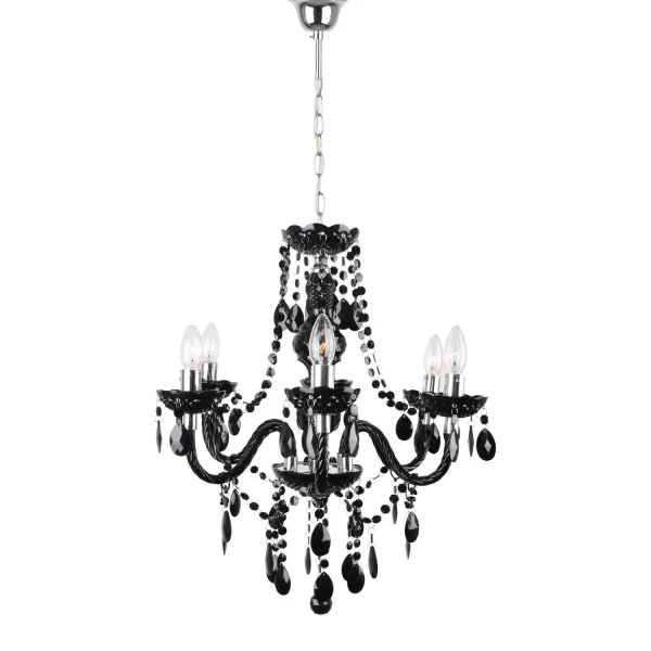 LAMPADA A SOFFITTO 6 LUCI GIULIA NERE