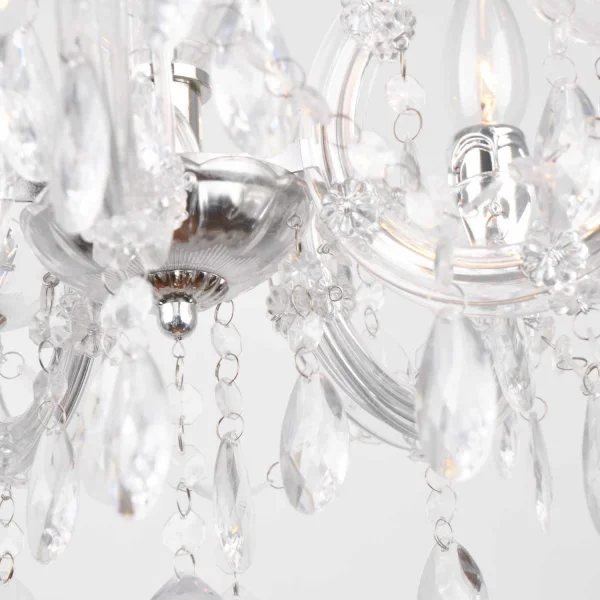 LAMPADA A SOFFITTO 5 LUCI NICOLA TRASPARENTI