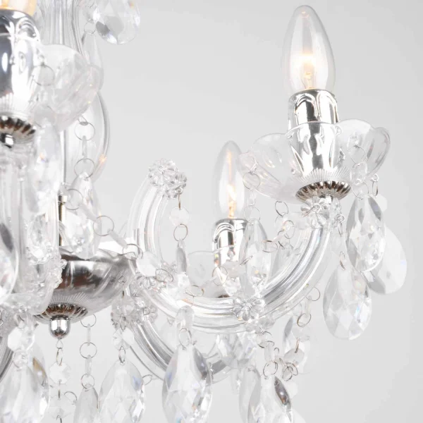 LAMPADA A SOFFITTO 5 LUCI NICOLA TRASPARENTI