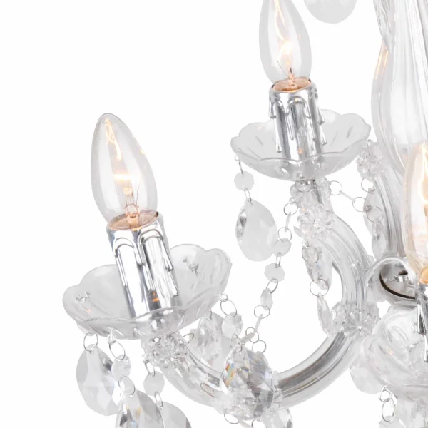 LAMPADA A SOFFITTO 5 LUCI NICOLA TRASPARENTI