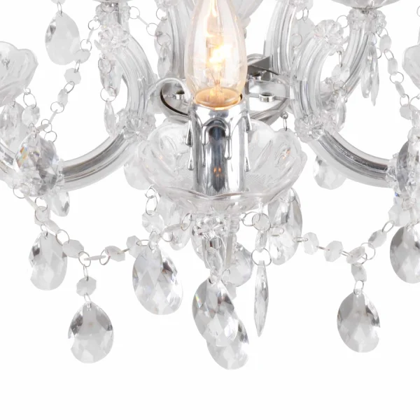 LAMPADA A SOFFITTO 5 LUCI NICOLA TRASPARENTI