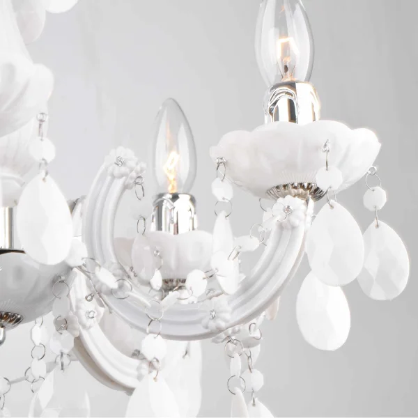 LAMPADA A SOFFITTO 5 LUCI NICOLA BIANCHE