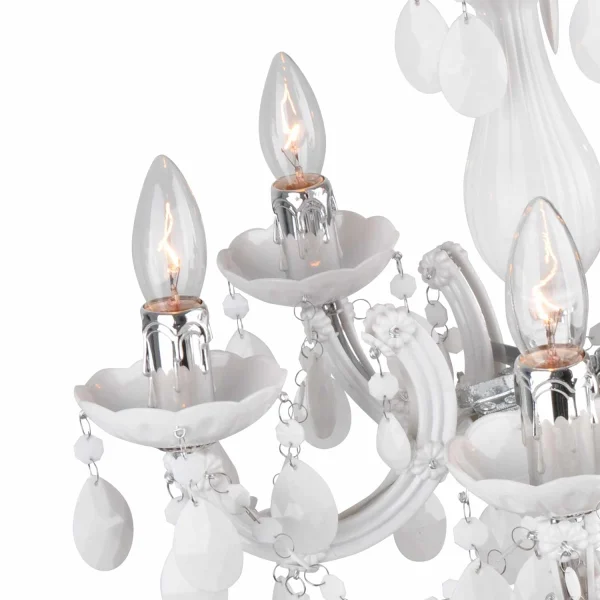 LAMPADA A SOFFITTO 5 LUCI NICOLA BIANCHE