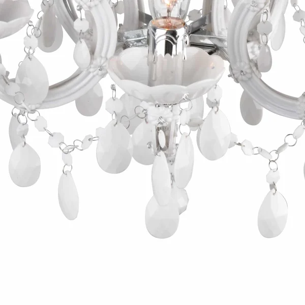 LAMPADA A SOFFITTO 5 LUCI NICOLA BIANCHE