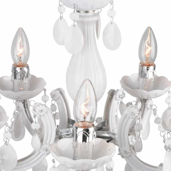 LAMPADA A SOFFITTO 5 LUCI NICOLA BIANCHE