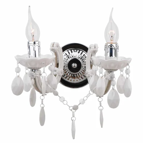 LAMPADA DA PARETE 2 LUCI A MOLLA BIANCHE