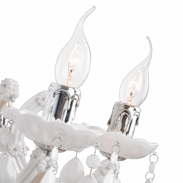 LAMPADA DA PARETE 2 LUCI A MOLLA BIANCHE