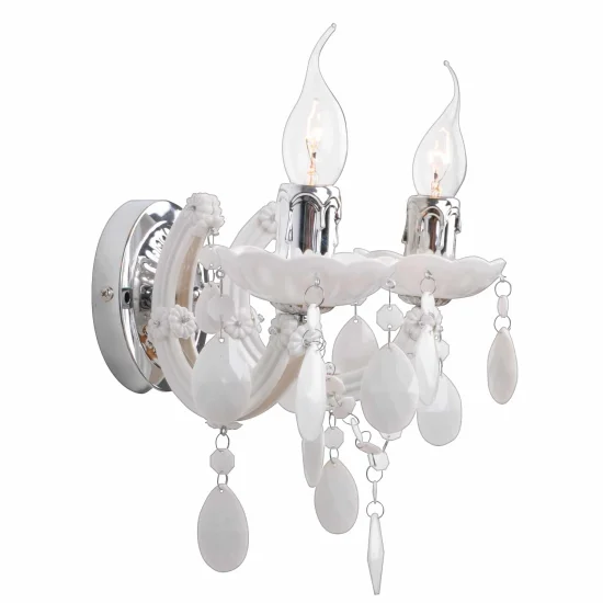 LAMPADA DA PARETE 2 LUCI A MOLLA BIANCHE 2