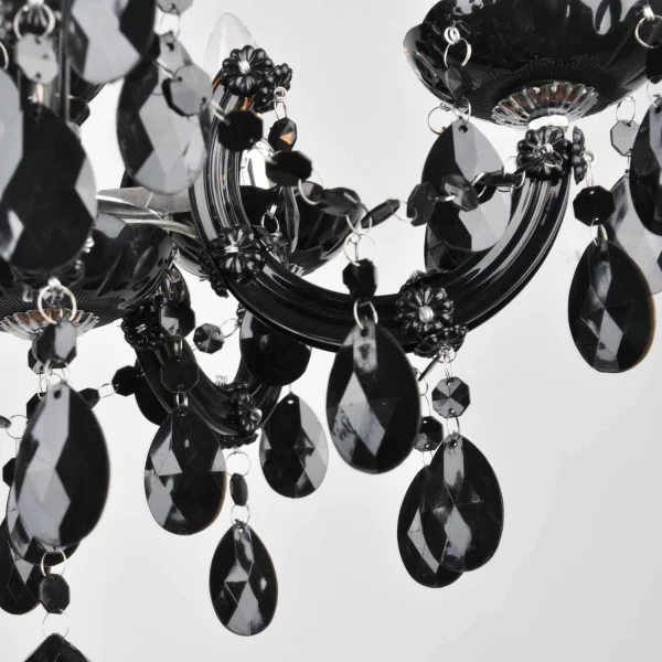 LAMPADA A SOFFITTO 5 LUCI OLETHEA NERE