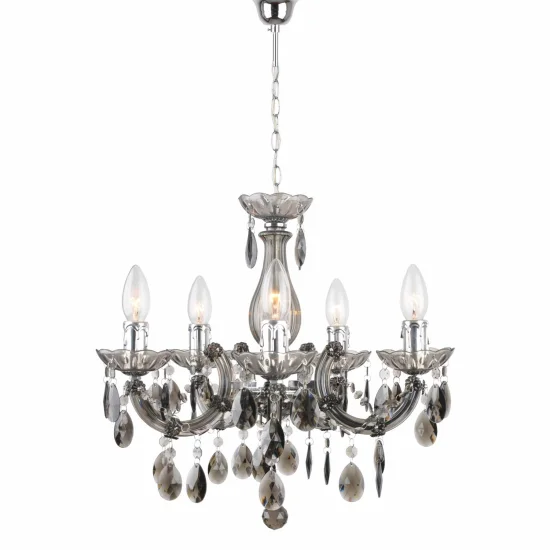 LAMPADA A SOFFITTO 5 LUCI VIRGILIA AFFUMICATO 2